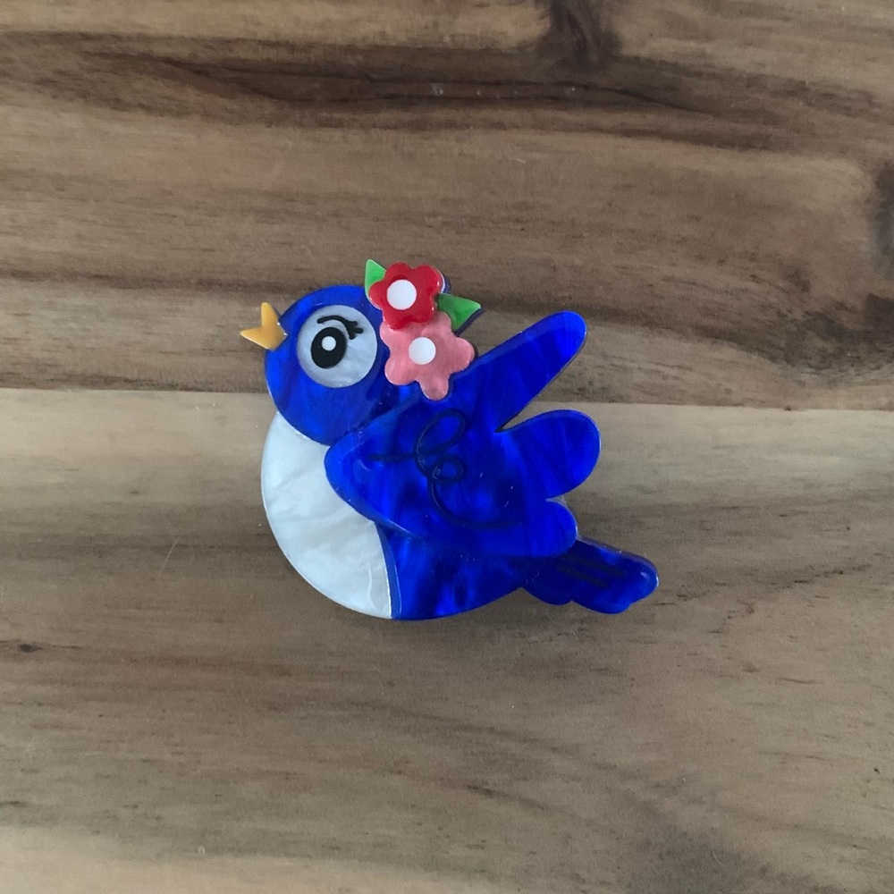 Erstwilder Love's Offspring Brooch bird Pin NWOT